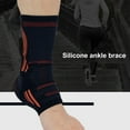 thumbnail image 5 of 1 PC Compression Sports Ankle Brace Silicone Padded Protect Heel Ankle Support Basketball Football Ankle Protector-Orange,M, 5 of 8