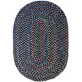 thumbnail image 1 of Rhody Rug Katie Oval Braided Indoor-Outdoor Rug, Navy, 4 x 6 ft, 1 of 1