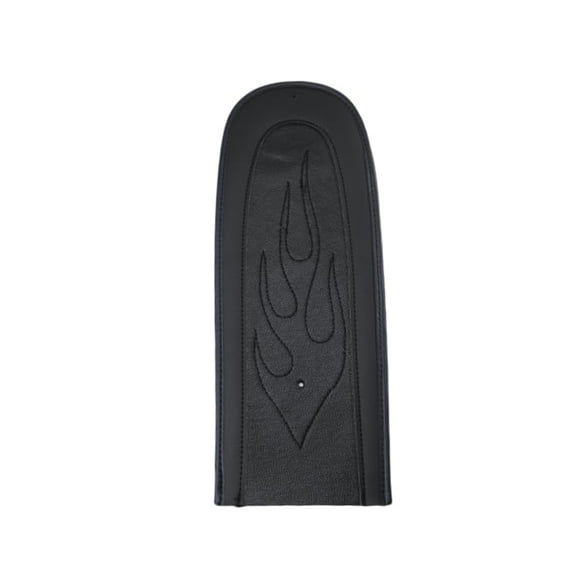 Motorcycle Flame Stitch Leather Black Rear Seat Fender Bib Cover Pad for Harley Dyna Wide Fat Bob Low Rider 2006-2017