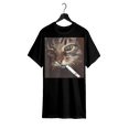 thumbnail image 1 of Camiseta con meme de gato - 100 % algodón, cuello redondo, manga corta, para hombre y mujer, ideal como regalo para amantes de los gatos, ropa cómoda para el día a día, diseño divertido, algodón resis, 1 of 6
