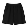 thumbnail image 2 of ITSAME Shorts for Boys, Elastic Waist Cotton with Pockets Summer Casual Versatile Shorts Black Size 5-6, 2 of 6