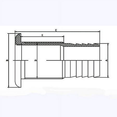 White Water 6656N-SCP Marine 316 Stainless Steel Nylon Thru Hull Scupper, 1-1/2" -, 2-1/4" Cutout, For Boat, Yacht, Plumbing