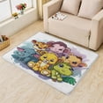 thumbnail image 1 of Funny Animal Carpet,4x5 Area Rug, Non Slip Low Pile Soft Machine Washable, Giraffe Elephant Area Rugs, Cartoon Cute Animal Rugs for Bedroom Living Room Rug 8i&-85, 1 of 7