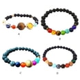 thumbnail image 5 of Women Bracelet Solar Planets Star Bangle Stone Beads Braided Rope Wristband 4, 5 of 8