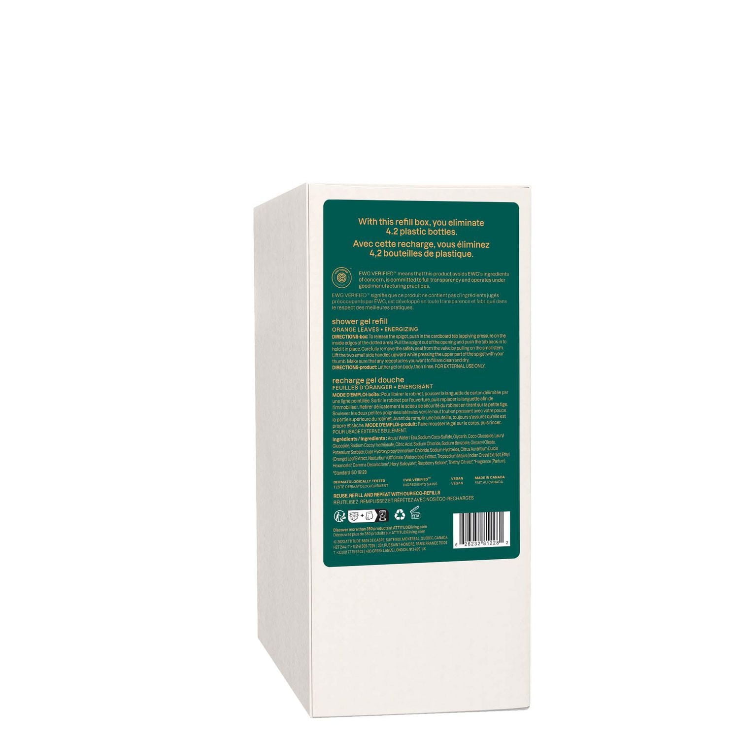 ATTITUDE super leaves, Body Wash, Refill, Orange Leaves