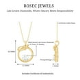 thumbnail image 4 of Rosec Jewels Lab Created Diamond Circle Necklace (1 Ct, 6 MM, EF-VS Grade, with Chain) - Ready to Gift, 14K Yellow Gold, 4 of 7