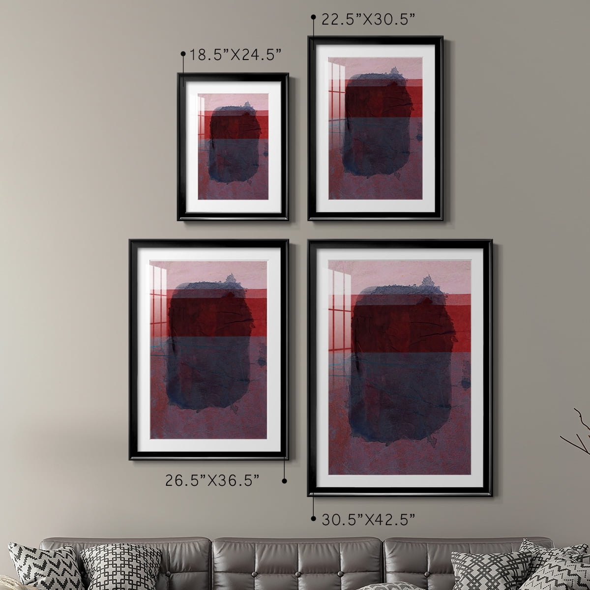 Wexford Home Remembering Rothko I Premium Framed Print, 30.5" x 42.5" - Ready to Hang, Black (Set of 2)