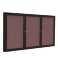 thumbnail image 2 of Ghent Traditional 3-Door Enclosed Fabric Bulletin Board, 48" x 96", Black, Satin Aluminum Frame, 2 of 2