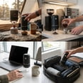 thumbnail image 2 of Portable Electric Burr Coffee Grinder with Visual Bean Hopper, Adjustable Grind Settings, Auto-Stop Function, Quiet for Home Travel Outdoor, 2 of 8