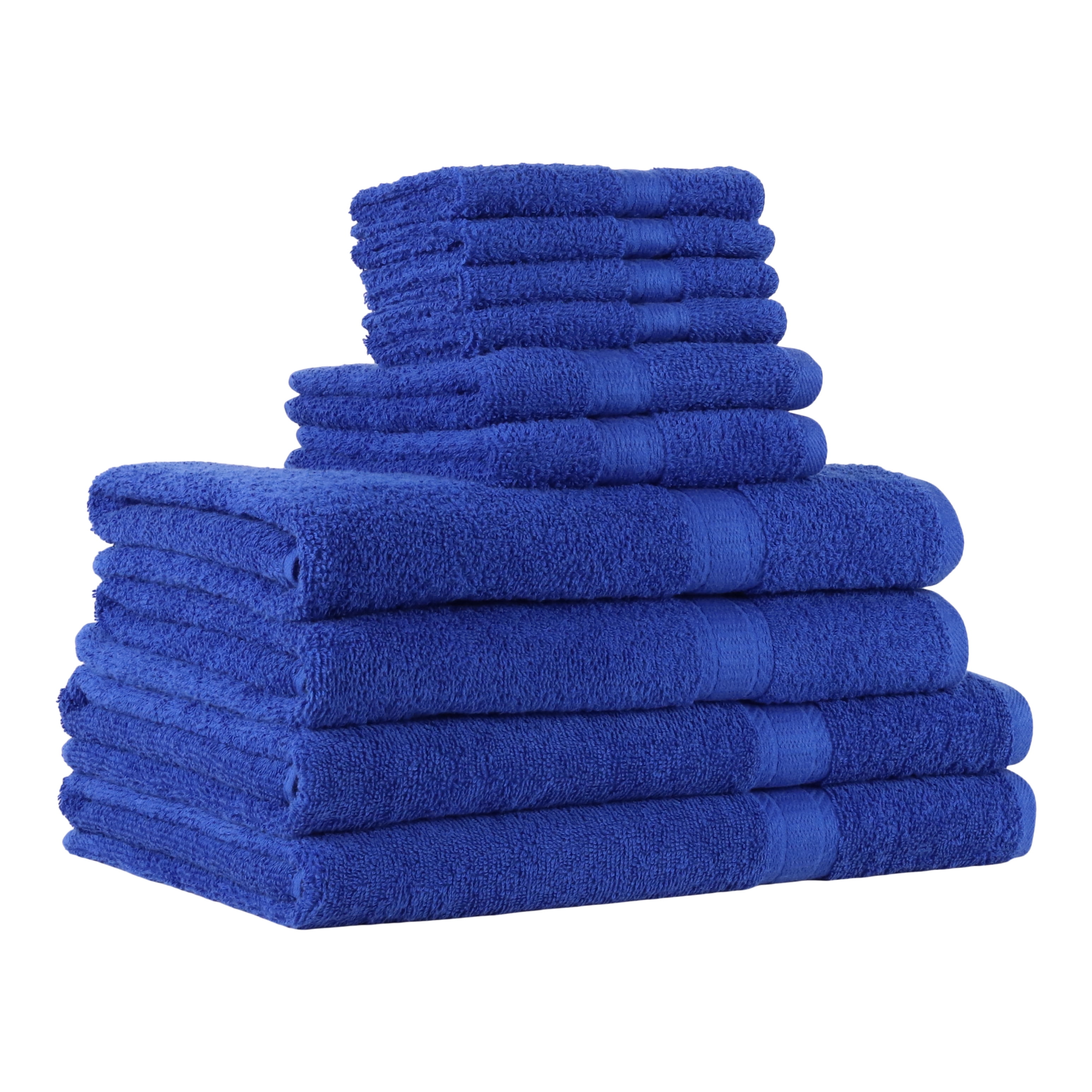 Mainstays Solid Adult 10-Piece Towel Set, Royal Spice