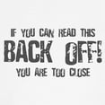 thumbnail image 3 of CafePress - If You Can Read This Back Off! Baseball Jersey - Cotton Baseball Jersey, 3/4 Raglan Sleeve Shirt, 3 of 4