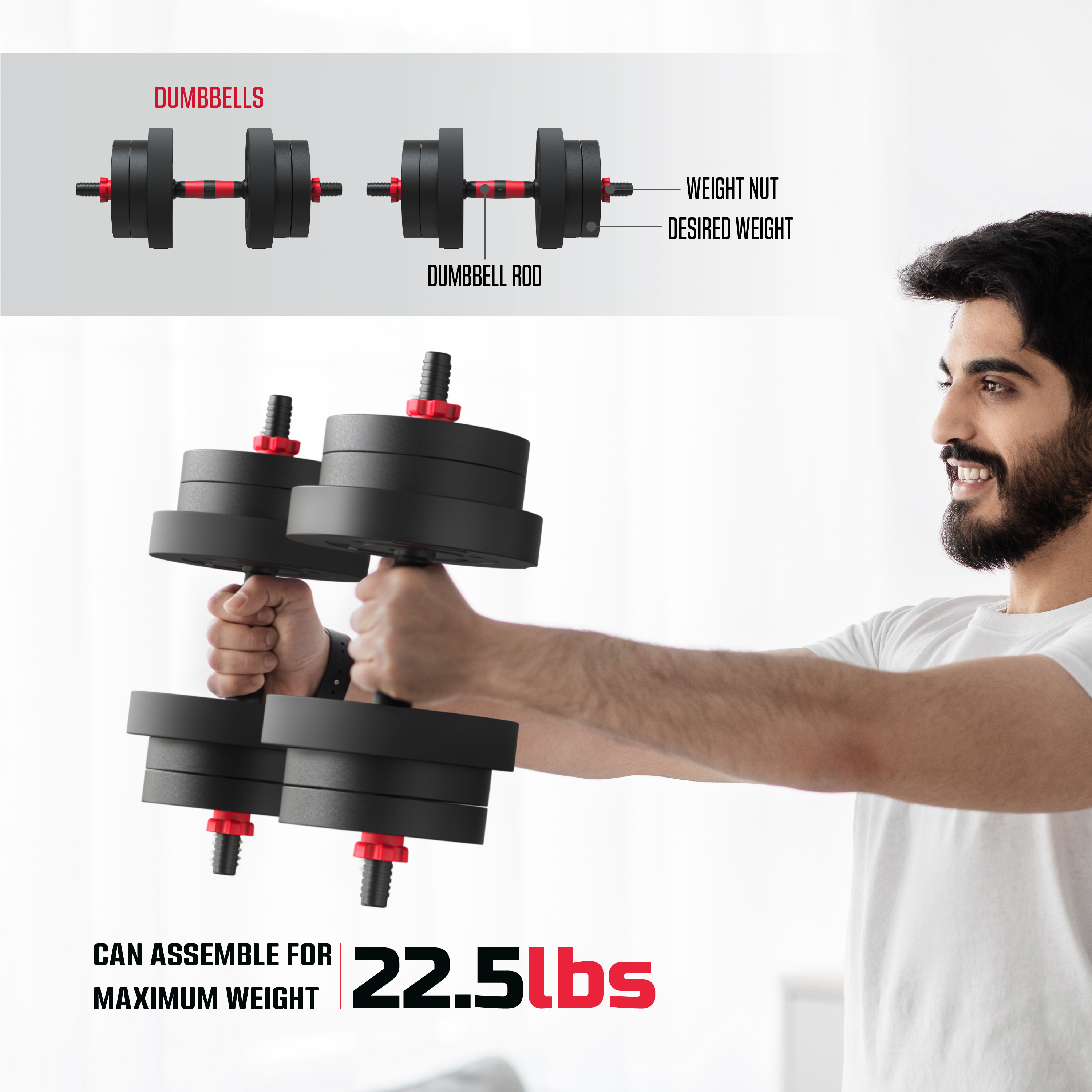 FitRx Smartbell Gym 5-in-1 Adjustable Dumbbell Set photo 3