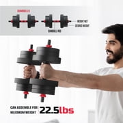 FitRx Smartbell Gym 5-in-1 Adjustable Dumbbell Set & Weight Set for Home Workouts, 45 lbs