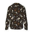 thumbnail image 3 of Uemuo Pirate Skulls Pattern Women's Full Zip UPF 50+ Sun Protection Hoodie Jacket Long Sleeve Sun Shirt Hiking Outdoor Performance with Pockets-, 3 of 9