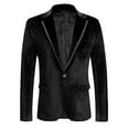 thumbnail image 4 of sususu Mens Blazer Big and Tall,Mens Black Suits 2 Piece Set,formal Tuxedo Jacket for Wedding Ceremonies and With Classic Button Front Design and Tailored Fit for Elegant Style, 4 of 5