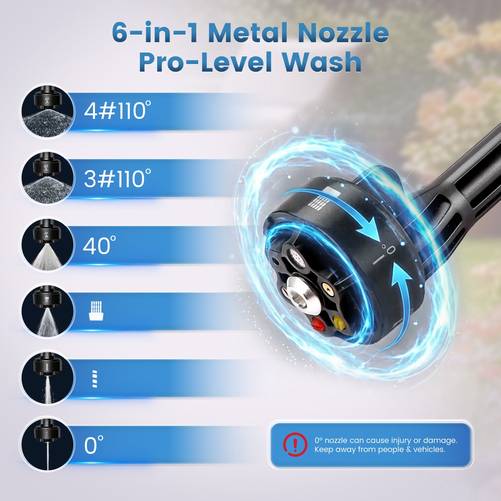 Audew (Andeman) 1000 PSI Cordless Pressure Washer - 6-in-1 Multipurpose Cleaner with 2x4Ah Batteries