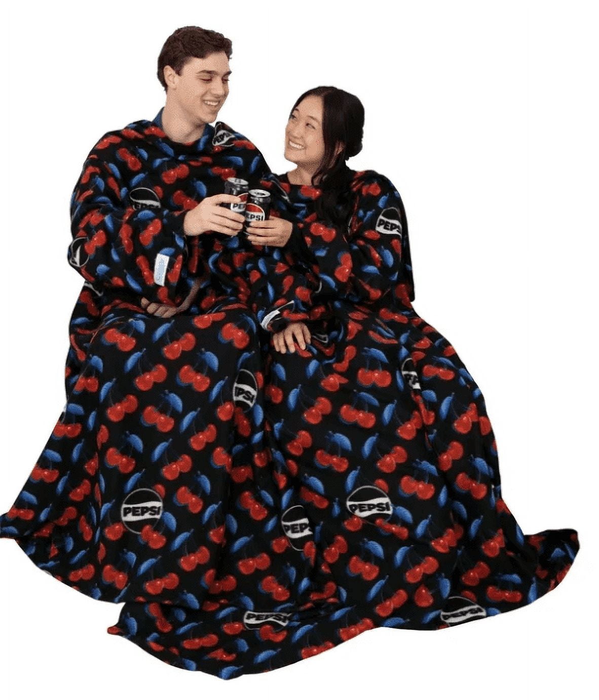 Snuggie Wild Cherry Pepsi Wearable Soft Fleece Blanket w/ Sleeves