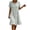04# Gray, variant on Ihhxva Linen Dress for Women Crew Neck Short Sleeve Color Block Button Detail Summer Shift Mini Casual Beach Party Sundress S-3XL