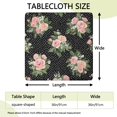 thumbnail image 2 of Pioneer Flower Floral Print Pattern Square Fitted Tablecloth with Elastic Edge,Square Table Cover,Washable Elastic Table Cover for Home Kitchen Party Decor 36"x36", 2 of 6