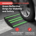 thumbnail image 2 of Pyle 2 Ft. Rubber Threshold Curb Ramp Set, Green Reflective Strip for Driveways, Non-Slip Marine Grade Rubber, Pack of 2 Heavy Duty Car Ramps for Trucks, RVs, Forklifts, 24.0’’x 16.0’’ x 2.6’’ Inches, 2 of 3