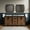 Brown, variant on Ziva 48 in W x 22 in D Rustic Barnwood Bath Vanity, White Quartz Top and Faucet Set