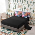 thumbnail image 5 of Erosebridal Colorful Mandala Bedding Comforter Set for Girls, Bohemian Plaid Full Bedding Set, Black Reversible 7-Piece, 5 of 6