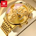thumbnail image 1 of Original OLEVS Luxury Top Brand Quartz Watch for Men Stainless Steel Man Pilot Chronograph Waterproof Multi-function Wristwatch, 1 of 2