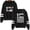 Black, variant on Raye Pocketless men's and women's trendy pattern casual long sleeved hooded sweatshirt