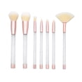 thumbnail image 4 of SHOWERORO Makeup Applicator Makeup Brush Set with Labels Transparent Fiber 7pcs for Girlfriend, 4 of 8