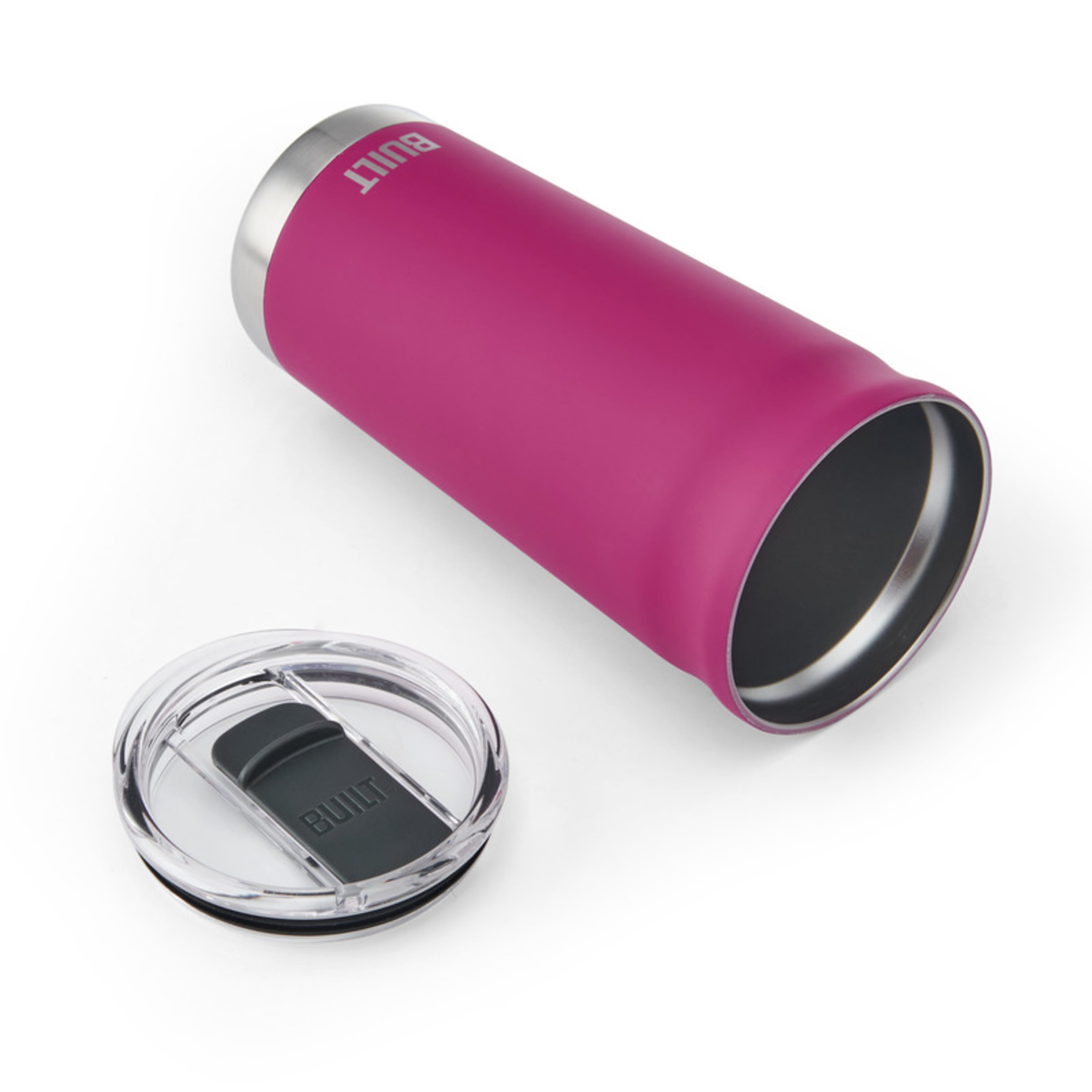 BUILT Torrent 20 oz Double-Wall Insulated Stainless Steel Tumbler Water Bottle, Magenta