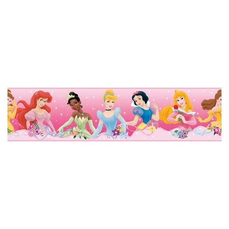 Disney Tinkerbell Wallpaper - RoomMates Disney Princess Dream from the Heart Purple Peel and Stick Border