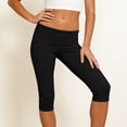 thumbnail image 6 of Khunlpohl Leggings Cotton Capris Pants for Women Yoga Workout Lounge Sports Bottoms Plain Gym Exercis Lightweight Capri Pant, 6 of 7