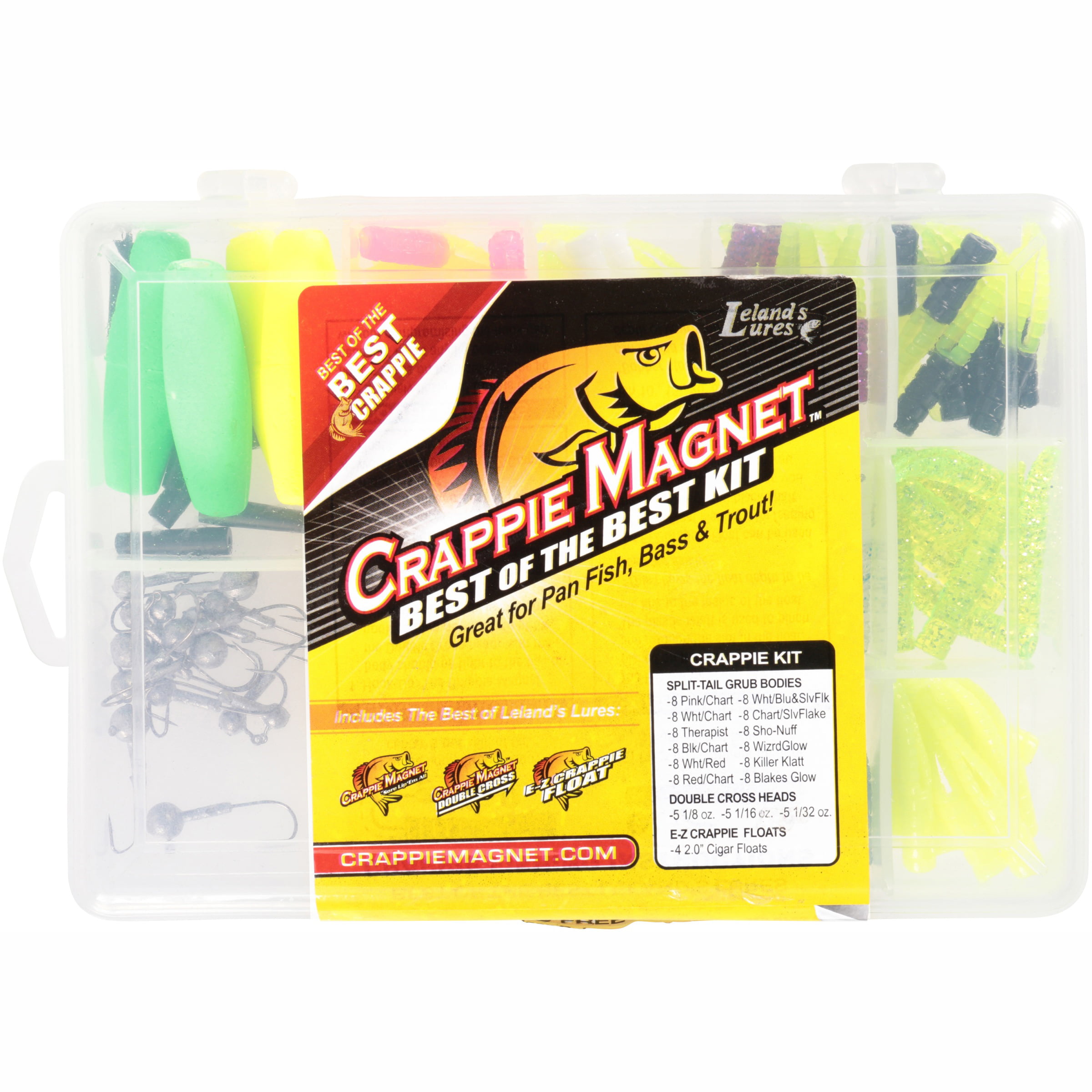 Leland Lures Crappie Magnets 2 packs 30 pc total black//chart