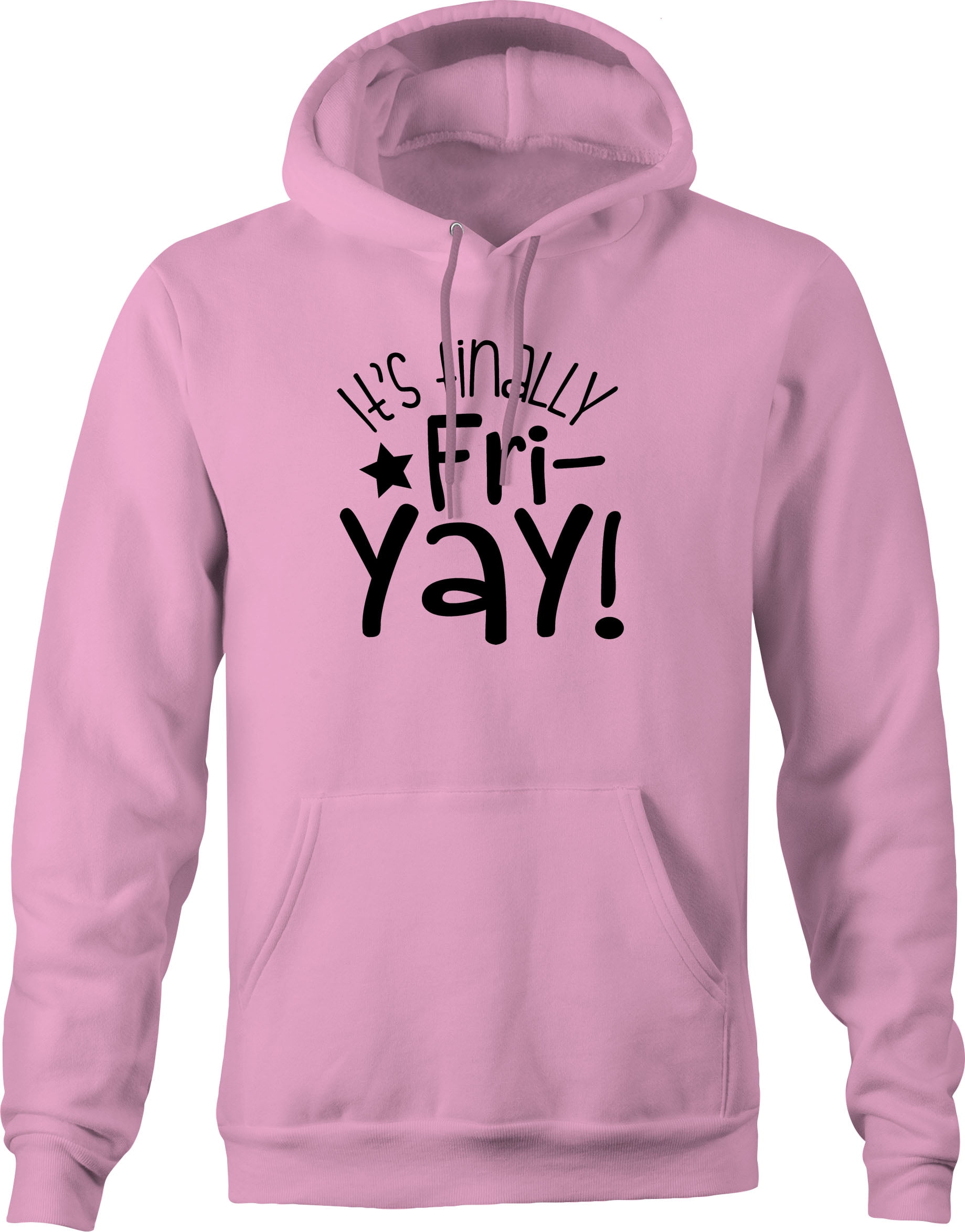 Its Finally Fri-Yay! Star Weekend Funny Break Light Pink Hoodie -  