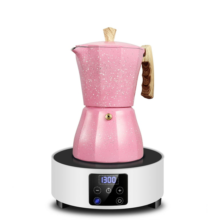 Pink Moka Pot (Greca) Coffee Maker