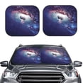 thumbnail image 2 of Balery Planets Stars And Galaxies Parasol para parabrisas de coche de 2 piezas | Parasol plegable para parabrisas delantero de coche para la mayoría de sedanes-Large, 2 of 6