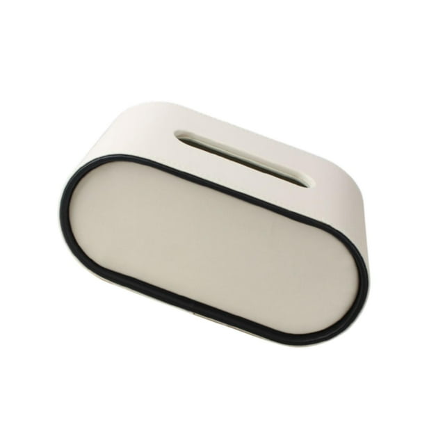 Lipstore PU Leather Tissue Box Cover Paper Tissue Box Holder Home Decor Tissue Holder Beige