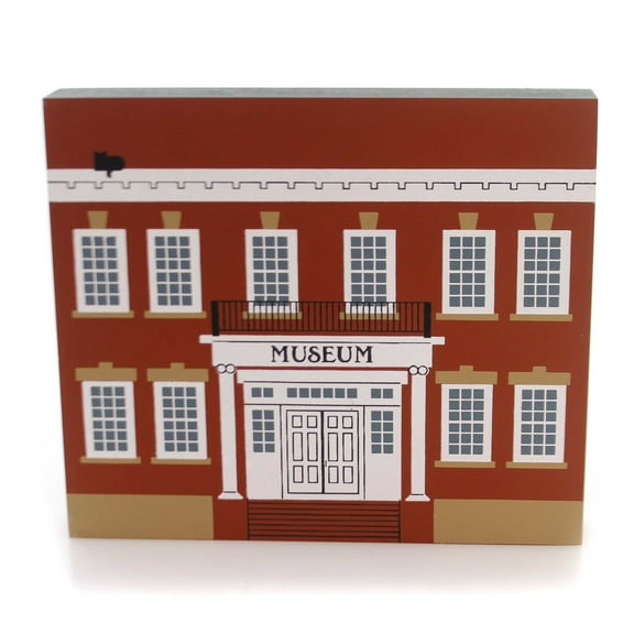 Cat's Meow Village 5.00In Historical Museum, Wood, Retired 1987 Main Street Series 1871