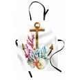 thumbnail image 1 of Anchor Apron Anchor with Corals Seaweed Nature Deep Sea Underwater Life Diving Enjoyment, Unisex Kitchen Bib Apron with Adjustable Neck for Cooking Baking Gardening, Caramel Multicolor, by Ambesonne, 1 of 3