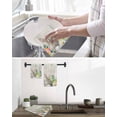 thumbnail image 5 of Easter Bunnies Kitchen Dish Towels for Drying Dishes Set of 4, Spring Eucalyptus Easter Eggs Gray Wooden Waffle Weave Microfiber Hand Tea Bathroom Towels Quick Dry & Absorbent Towel 12x12, 5 of 7