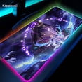 thumbnail image 2 of Genshin Impact-alfombrilla de ratón RGB para juegos, alfombrilla de ratón grande Xsl, almohadillas para teclado, Alfombra de goma para ordenador, alfombrilla de escritorio retroiluminada, 900x400mm LIUWENJING unisex, 2 of 2