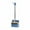Blue, variant on Broom and Dustpan Set, 54-in Adjustable Handle Brooms for Sweeping Indoor with Dustpan Teeth to Automatically Clean Hair for Home, Kitchen, Room, Office, White