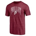 thumbnail image 2 of Men's Garnet Philadelphia Phillies Line Corps Tri-Blend T-Shirt, 2 of 3