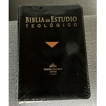 BIBLIA DE ESTUDIO TEOLOGICA TAMANO 8X6 INCH RVR066cEETI-BET Tapa PU negro, canto dorado, índice.