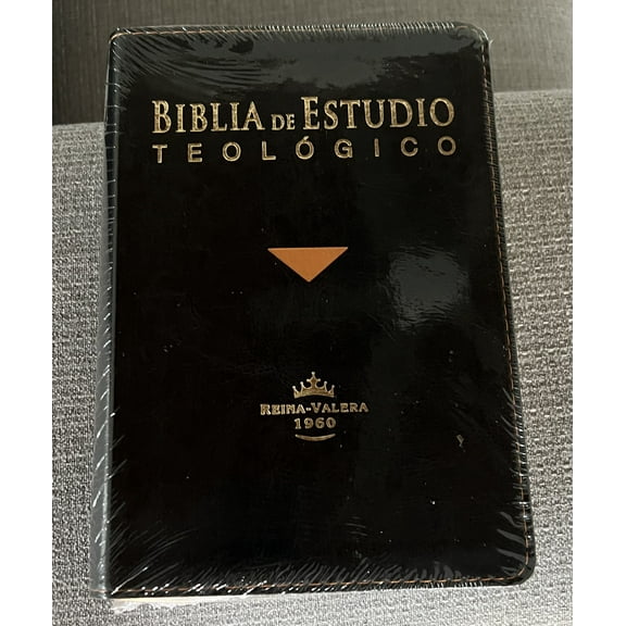 BIBLIA DE ESTUDIO TEOLOGICA TAMANO 8X6 INCH RVR066cEETI-BET Tapa PU negro, canto dorado, índice.