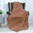 thumbnail image 4 of Aztec Soft Flannel Fleece Throw Blanket, Vibrant Geometric Pastel Peru Culture Traditional Triangles Hippie Oriental Design, Cozy Plush for Indoor and Outdoor Use, 70" x 90", Multicolor, by Ambesonne, 4 of 5