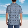 thumbnail image 6 of Xecao Cute Whale print Hawaiian shirt - a stylish short-sleeve button-down for men, perfect for casual beach and tropical outings., 6 of 9
