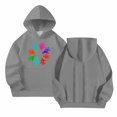 thumbnail image 4 of bbymog Girls' Fashion Printed Sweatshirt Fall Long Sleeve Pullover Hoodies with Pocket Casual Sweatshirts for Teen Girls Gray J 9 Years, 4 of 6