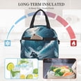 thumbnail image 4 of Easygdp Ice Blue Ocean Cute Dolphin A Caja de Almuerzo para Mujeres y Hombres, Bolsa de Almuerzo Insulada, Bolsas Reutilizables Impermeables para Viajes, Trabajo y Picnics, 4 of 7