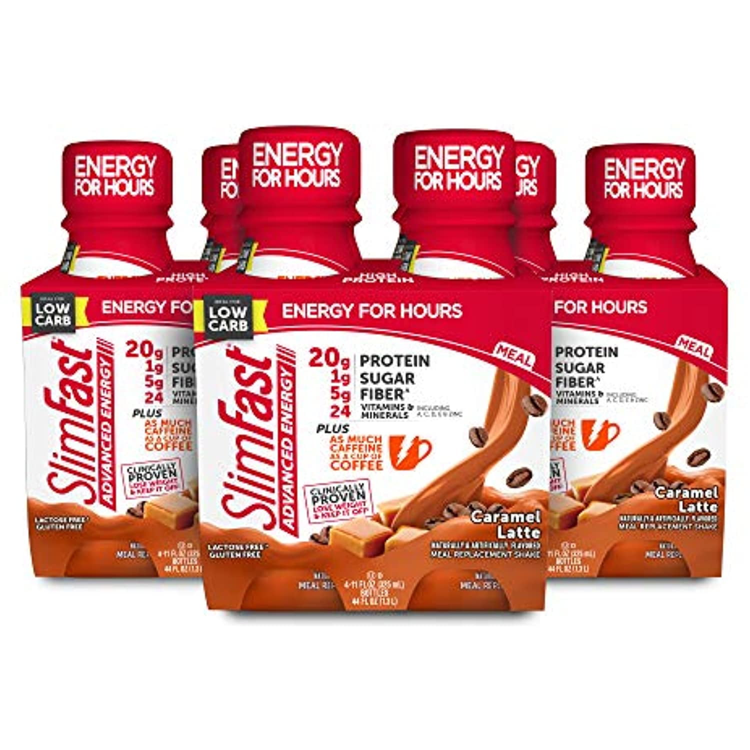 Slimfast Advanced Energy High Protein Meal Replacement Shake, Caramel